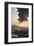 Plume of ash from a volcano at sunset-Natalie Tepper-Framed Photo