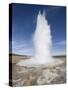 Plume of Water and Steam From the Strokkur Geysir Exploding Into the Air at Geysir Near Reykjavik-null-Stretched Canvas