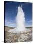 Plume of Water and Steam From the Strokkur Geysir Exploding Into the Air at Geysir Near Reykjavik-null-Stretched Canvas