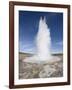 Plume of Water and Steam From the Strokkur Geysir Exploding Into the Air at Geysir Near Reykjavik-null-Framed Photographic Print