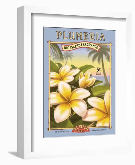 Plumeria-Kerne Erickson-Framed Art Print