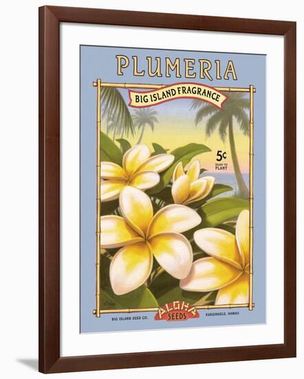 Plumeria-Kerne Erickson-Framed Art Print