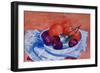 Plums and Mandarins in a dish, 2013 gouache.-Joan Thewsey-Framed Giclee Print