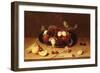 Plums and Peaches on a Pewter Dish with Cherries and a Carnation on a Table-Jacob van Hulsdonck-Framed Giclee Print