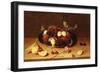 Plums and Peaches on a Pewter Dish with Cherries and a Carnation on a Table-Jacob van Hulsdonck-Framed Giclee Print