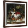 Plums, Grapes and Raspberries in a Porcelain Tureen, 1885-Sophus Pedersen-Framed Giclee Print