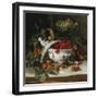 Plums, Grapes and Raspberries in a Porcelain Tureen, 1885-Sophus Pedersen-Framed Giclee Print