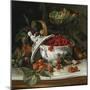 Plums, Grapes and Raspberries in a Porcelain Tureen, 1885-Sophus Pedersen-Mounted Giclee Print