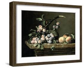 Plums, Melon and Peaches, C1630-1680-Pierre Dupuis-Framed Giclee Print