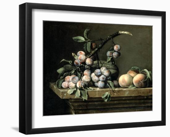Plums, Melon and Peaches, C1630-1680-Pierre Dupuis-Framed Giclee Print
