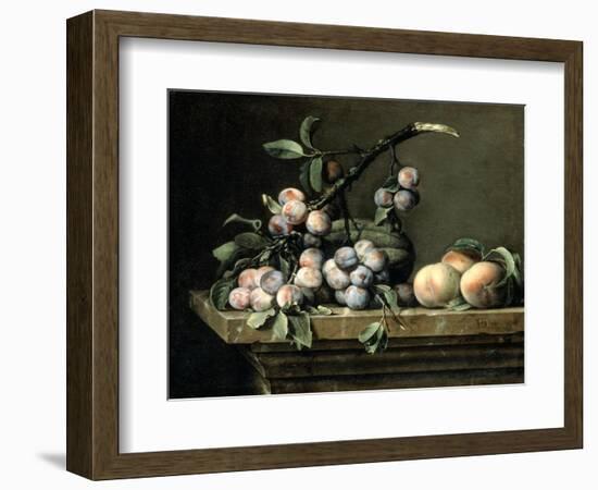 Plums, Melon and Peaches, C1630-1680-Pierre Dupuis-Framed Giclee Print