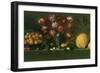 Plums on a Dish, Carnations in an Urn, Quinces on a Ledge-Giovanni Quinsa-Framed Giclee Print