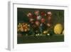 Plums on a Dish, Carnations in an Urn, Quinces on a Ledge-Giovanni Quinsa-Framed Giclee Print