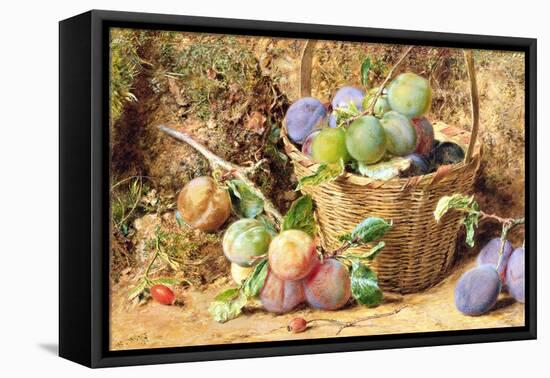 Plums (W/C)-William Henry Hunt-Framed Stretched Canvas
