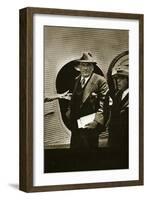 Plutarco Elias Calles Being Sent into Exile in the United States by Lazaro Cardenas, 9th April 1936-null-Framed Giclee Print