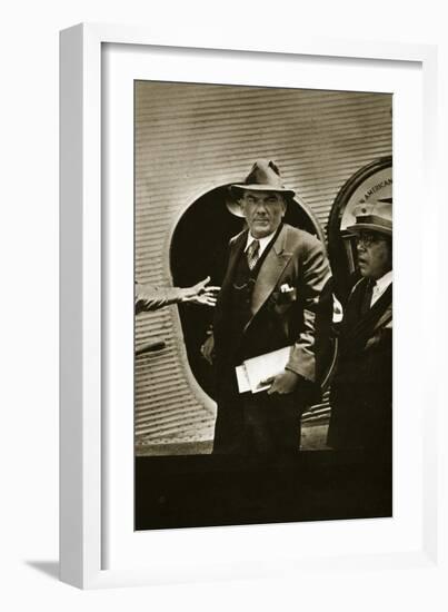 Plutarco Elias Calles Being Sent into Exile in the United States by Lazaro Cardenas, 9th April 1936-null-Framed Giclee Print