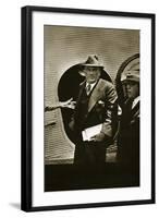 Plutarco Elias Calles Being Sent into Exile in the United States by Lazaro Cardenas, 9th April 1936-null-Framed Giclee Print