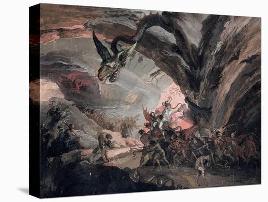Pluto and a Harlequin in Hell-Giuseppe Bernardino Bison-Stretched Canvas