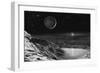 Pluto And Charon - Noir-David A Hardy-Framed Giclee Print