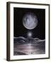 Pluto Seen From Charon, Artwork-Richard Bizley-Framed Photographic Print