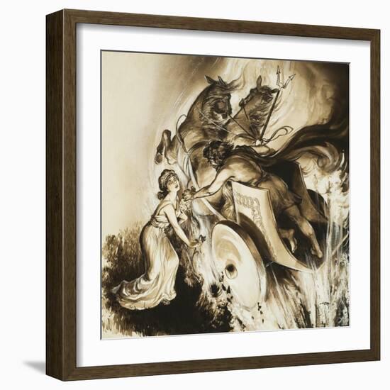 Pluto Seizes Persephone-Frank Marsden Lea-Framed Giclee Print