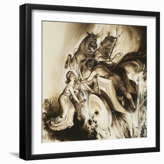 Pluto Seizes Persephone-Frank Marsden Lea-Framed Giclee Print