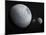Pluton, its Big Moon Charon and the Polaris Star-null-Mounted Art Print