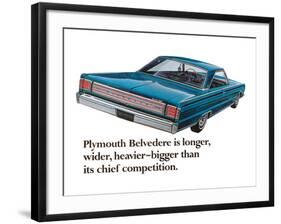 Plymouth Belvedere is Longer…-null-Framed Art Print