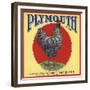 Plymouth Brand - San Fernando, California - Citrus Crate Label-Lantern Press-Framed Premium Giclee Print