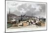 Plymouth Breakwater from the West, 1829-Thomas Allom-Mounted Giclee Print