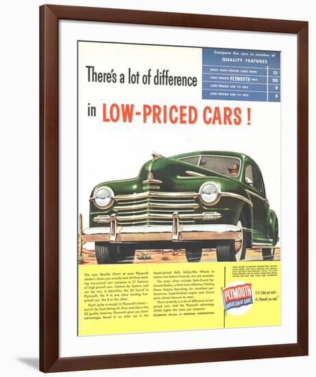 Plymouth Builds Great Cars-null-Framed Premium Giclee Print