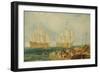 Plymouth Harbour: Towing In-J. M. W. Turner-Framed Giclee Print