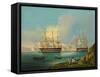 Plymouth Harbour with Shipping-null-Framed Stretched Canvas