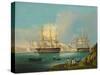 Plymouth Harbour with Shipping-null-Stretched Canvas