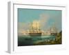 Plymouth Harbour with Shipping-null-Framed Giclee Print