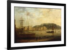 Plymouth Harbour with the Royal William Victualling Yard-William Daniell-Framed Giclee Print