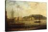 Plymouth Harbour with the Royal William Victualling Yard-William Daniell-Stretched Canvas