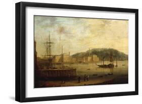 Plymouth Harbour with the Royal William Victualling Yard-William Daniell-Framed Giclee Print