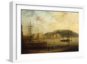 Plymouth Harbour with the Royal William Victualling Yard-William Daniell-Framed Giclee Print