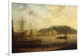 Plymouth Harbour with the Royal William Victualling Yard-William Daniell-Framed Giclee Print