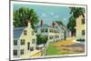 Plymouth, Massachusetts - Leyden Street View, First Street in New England-Lantern Press-Mounted Art Print