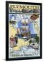 Plymouth, Massachusetts - Nautical Chart-Lantern Press-Framed Art Print