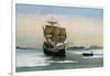 Plymouth, Massachusetts, Representation of the 1621 Mayflower Landing-Lantern Press-Framed Art Print