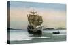 Plymouth, Massachusetts, Representation of the 1621 Mayflower Landing-Lantern Press-Stretched Canvas