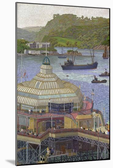 Plymouth Pier from the Hoe, 1923 (Oil on Canvas)-Charles Ginner-Mounted Giclee Print