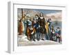 Plymouth Rock, 1620-Currier & Ives-Framed Giclee Print