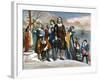 Plymouth Rock, 1620-Currier & Ives-Framed Giclee Print