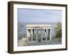 Plymouth Rock, Where the Mayflower Pilgrims Landed, Plymouth, New England, USA-Fraser Hall-Framed Photographic Print