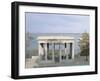 Plymouth Rock, Where the Mayflower Pilgrims Landed, Plymouth, New England, USA-Fraser Hall-Framed Photographic Print