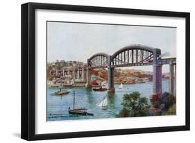 Plymouth, Royal Albert Bridge, Saltash-Alfred Robert Quinton-Framed Premium Giclee Print